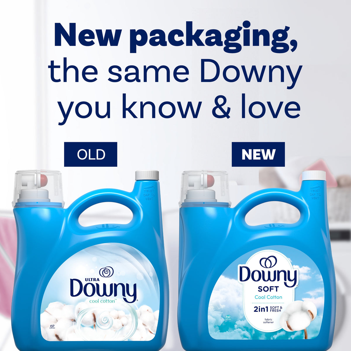 Downy Liquid Fabric Softener Cool Cotton Scent 140 fl oz 190 Loads