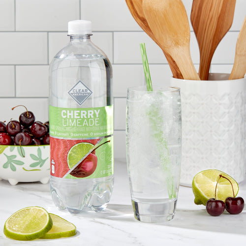 Clear American Cherry Limeade Sparkling Water 33.8 fl oz Single Bottle