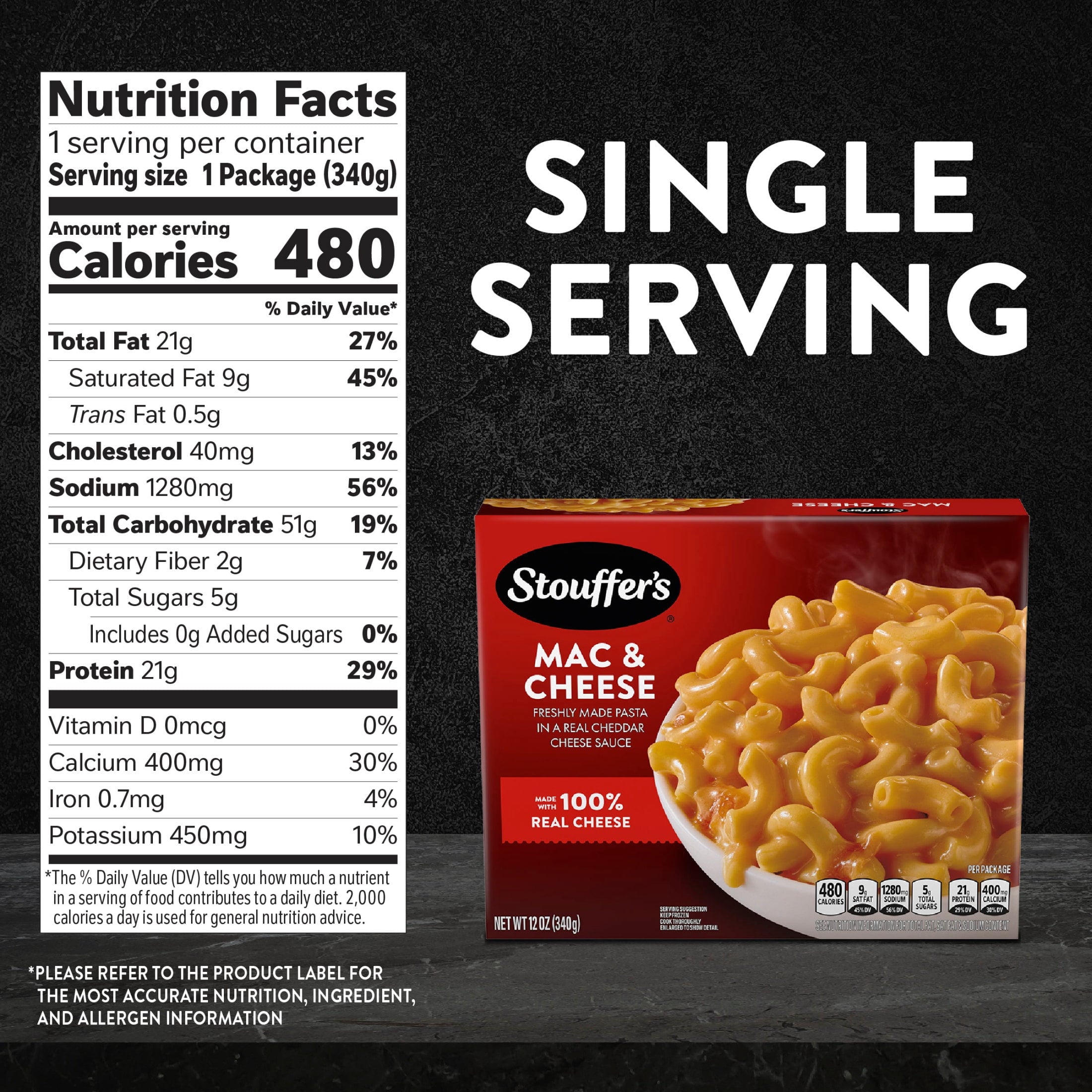 Stouffer's Mac & Cheese Single Serve Frozen Meal 12 Oz
