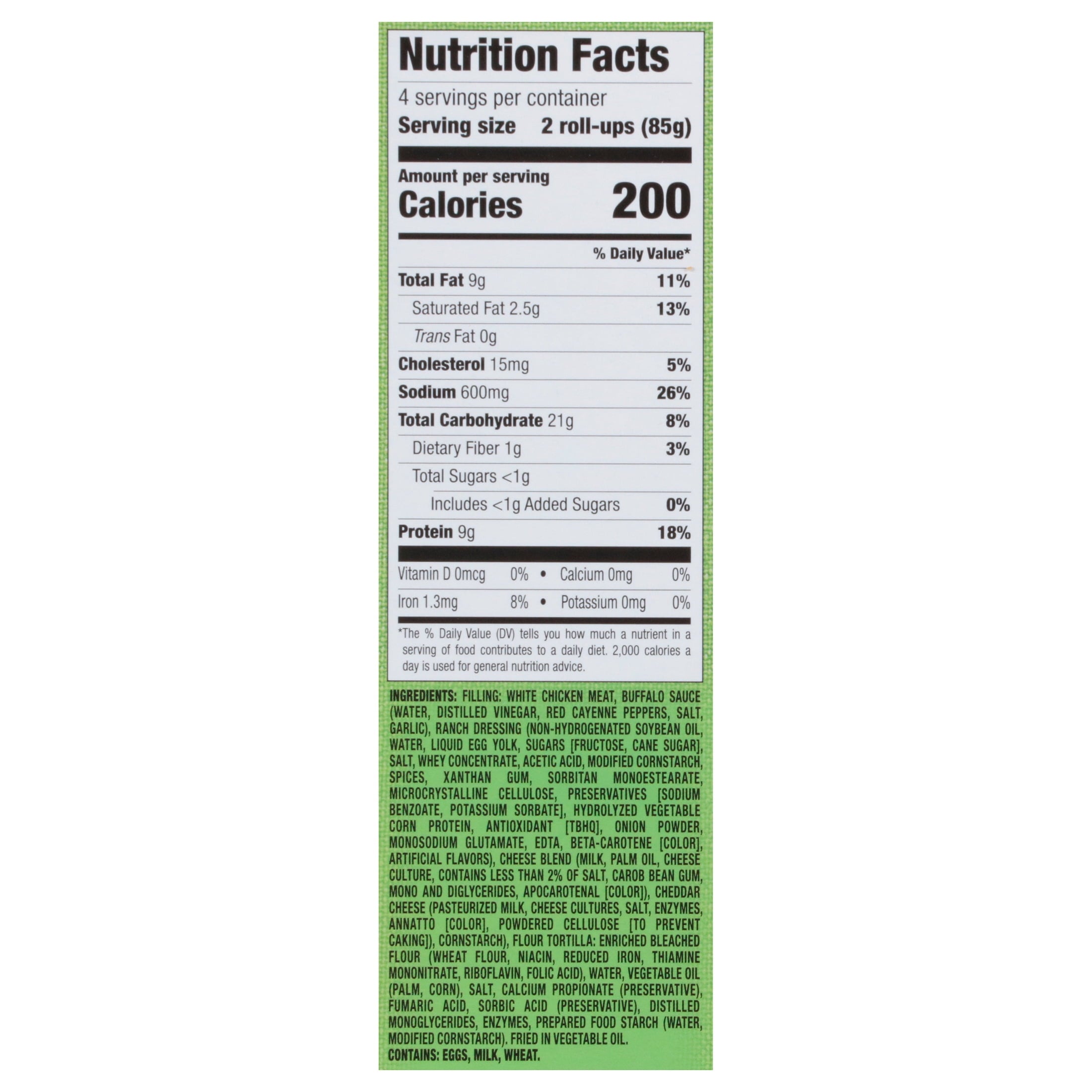 Farm Rich Buffalo Chicken Rollups Frozen 12 Oz 5 Count