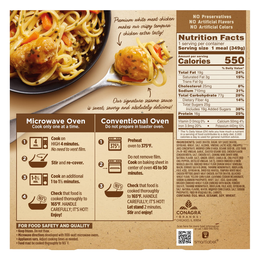 Marie Callender's Sweet & Savory Sesame Chicken Bowl Frozen Meal 12.3 Oz