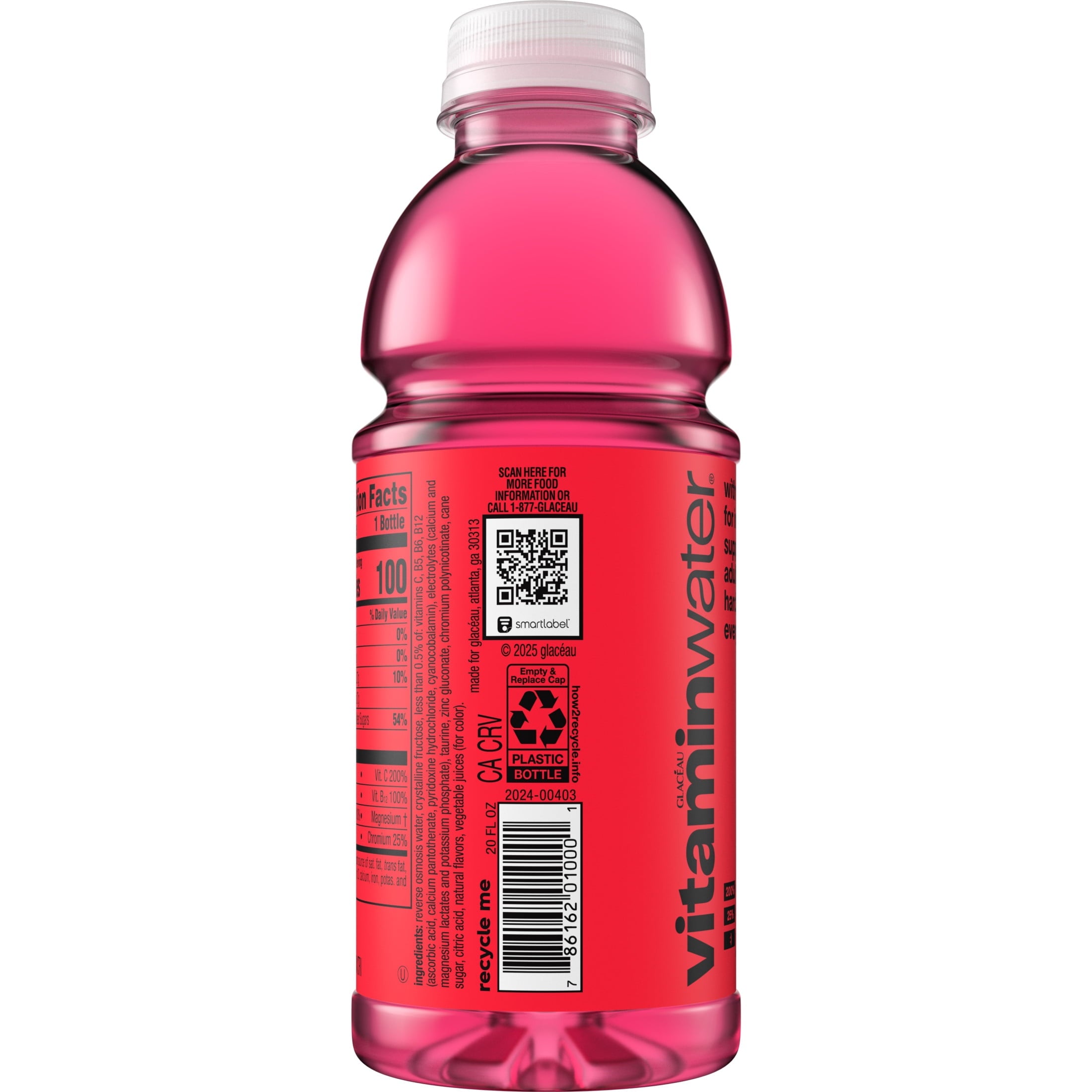 Vitaminwater Power-C Dragonfruit Flavored Water Beverage 20 fl oz Single Bottle