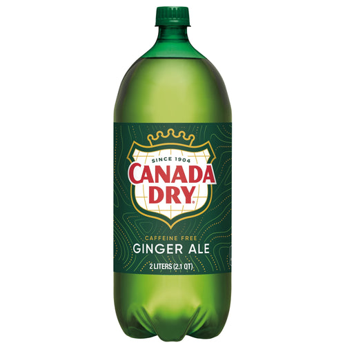 Canada Dry Caffeine Free Ginger Ale Soda Pop Bottle 2 L