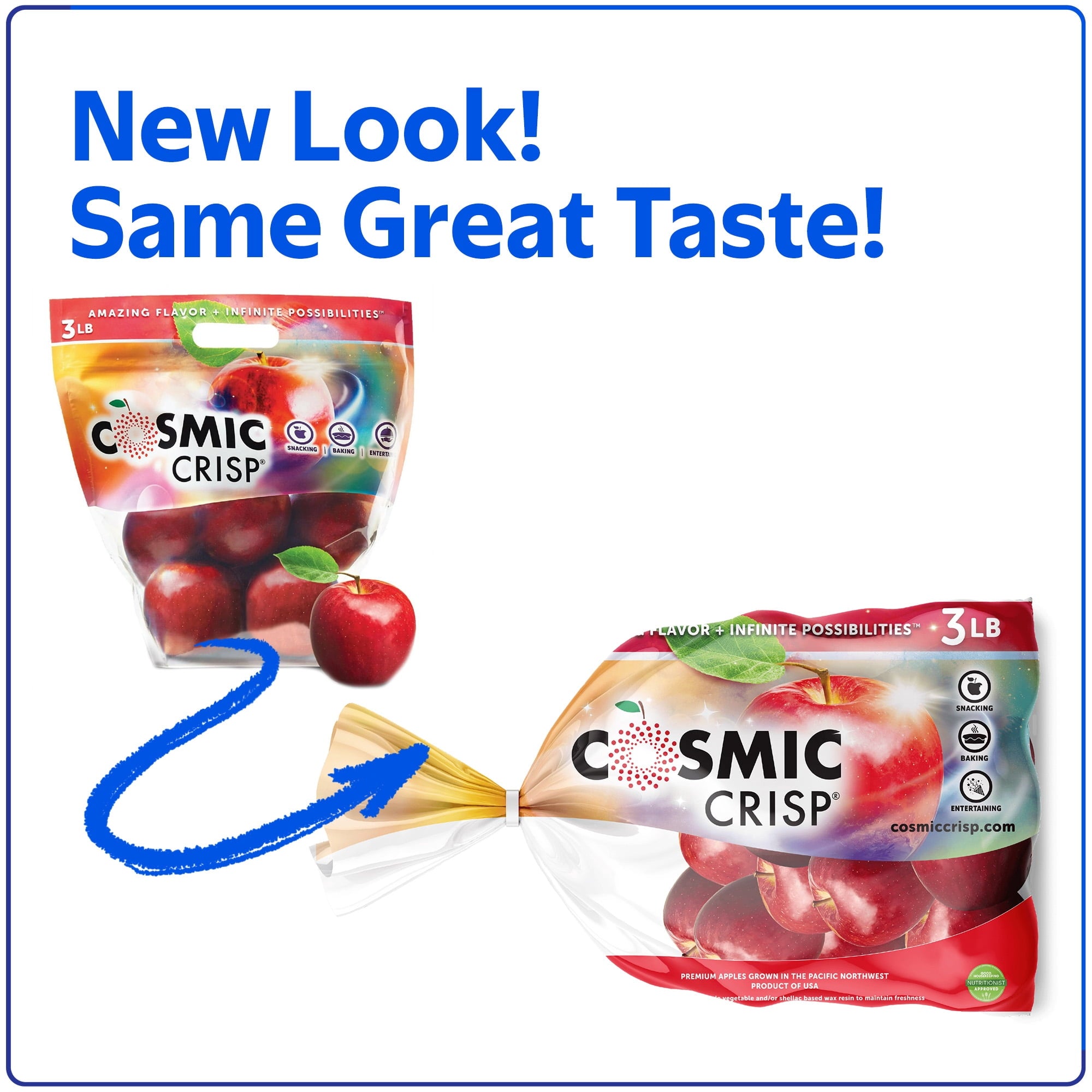 Fresh Cosmic Crisp Apples 3 Lb Bag