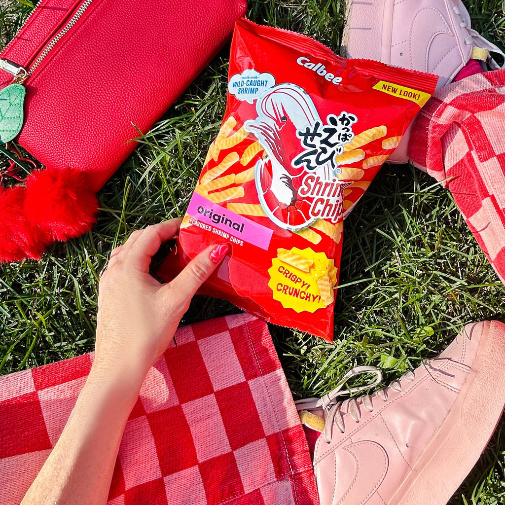 Original Flavor Baked Wheat Puffed Shrimp Chips 4 Oz Calbee