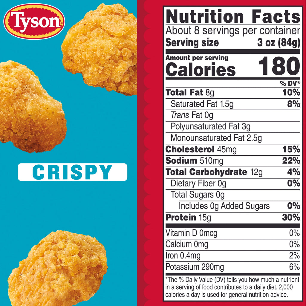 Tyson Any'tizers Crispy Boneless Chicken Nugget Bites Frozen 24 Oz