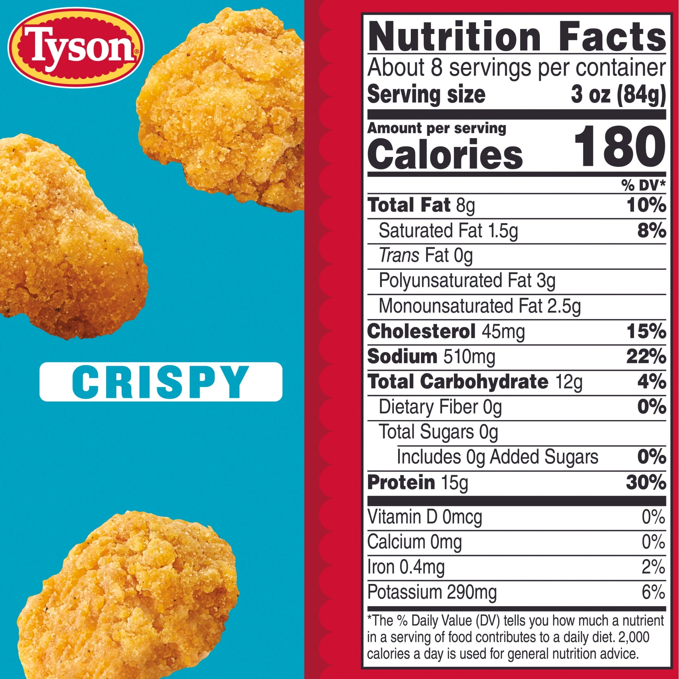 Tyson Any'tizers Crispy Boneless Chicken Nugget Bites Frozen 24 Oz
