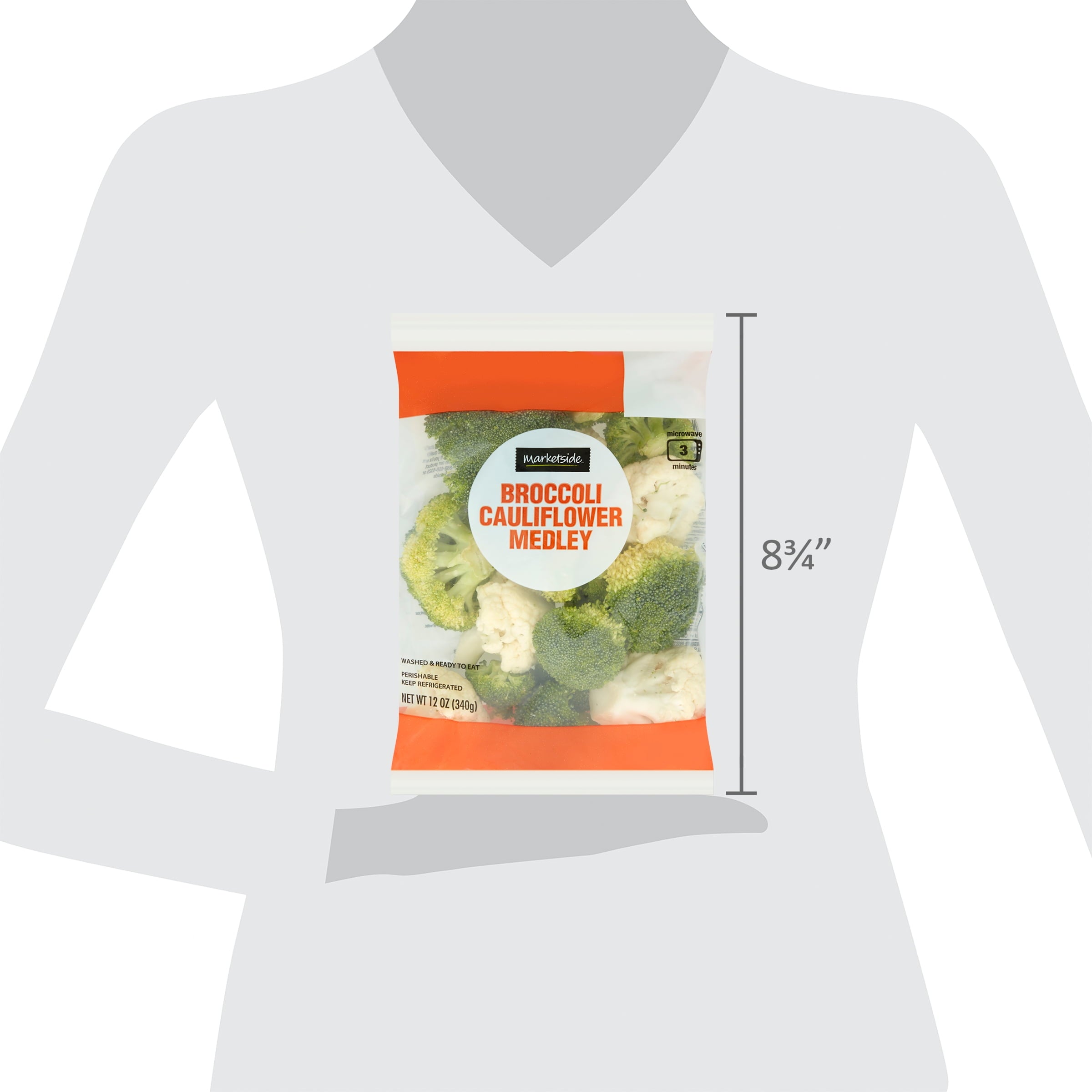 Fresh Broccoli Cauliflower Florets 12 Oz Bag