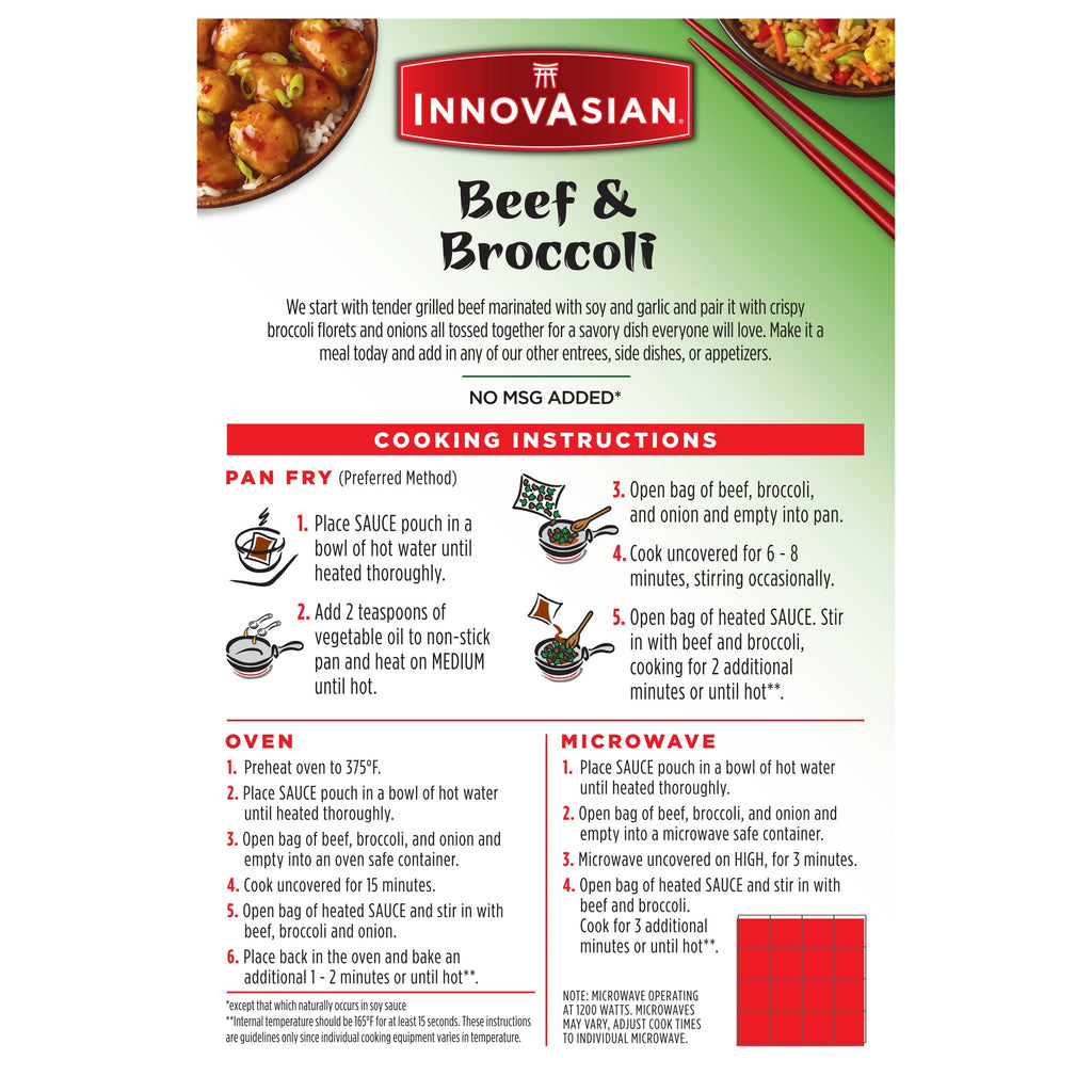 InnovAsian Cuisine Beef & Broccoli Frozen Meal 16 Oz