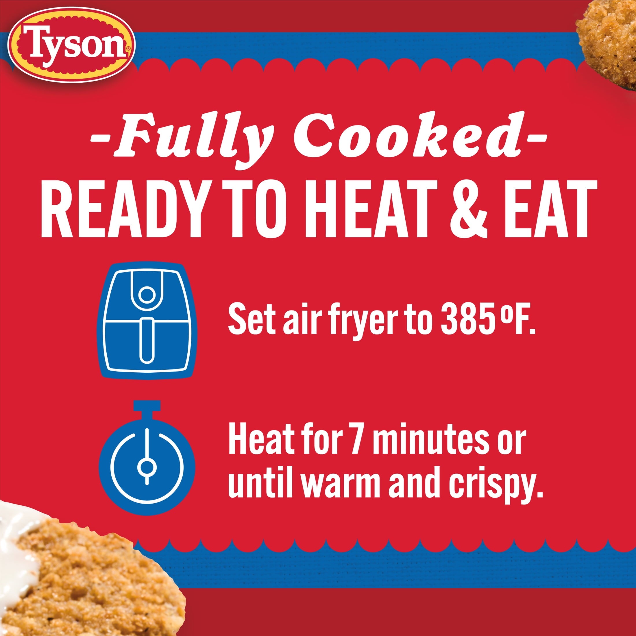 Tyson Country Fried Steaks with Gravy Mix Frozen 22.75 Oz 13g Protein