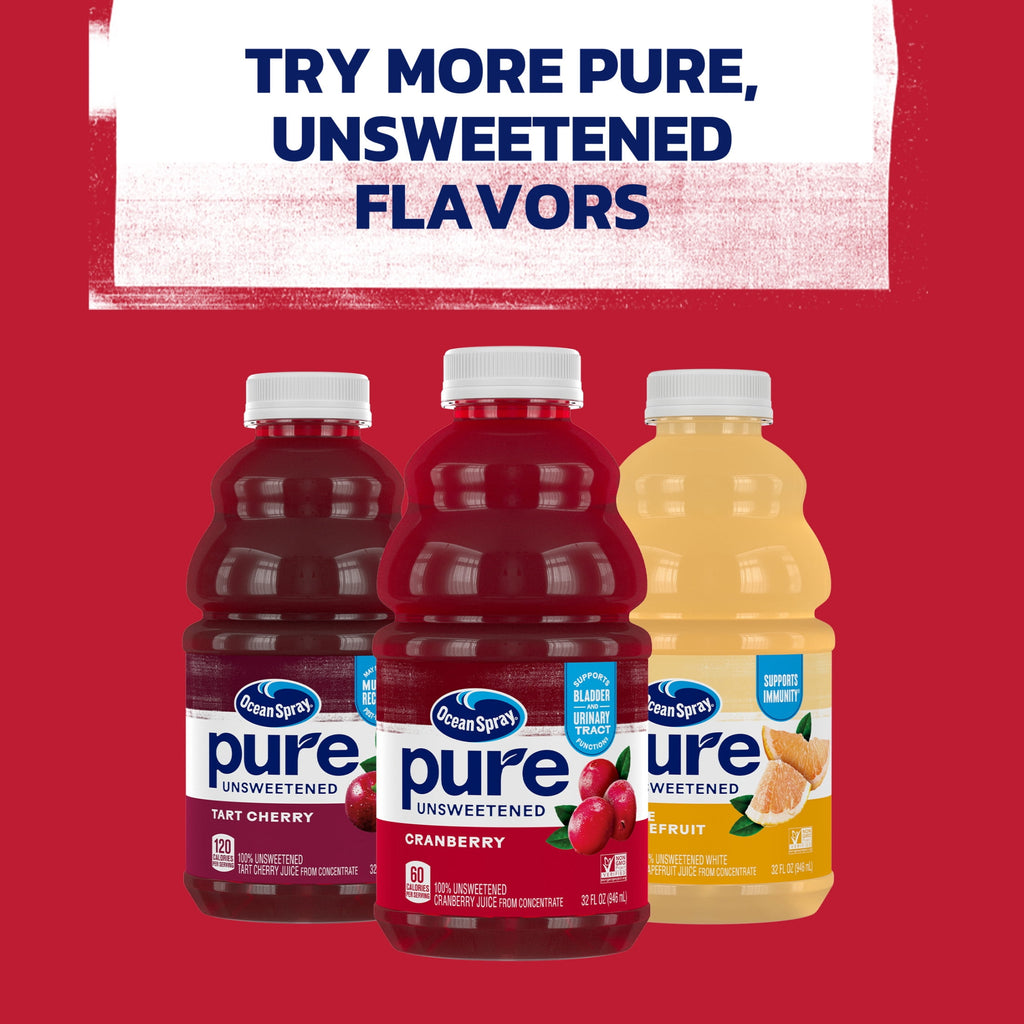 Ocean Spray Pure Unsweetened Cranberry 100% Juice 32 fl oz Bottle