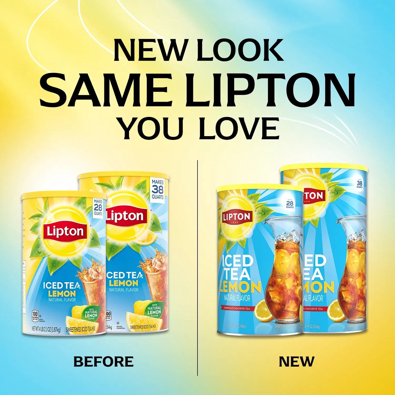 Lipton Reduced Sugar Southern Sweet Naturally Caffeinated Instant Iced Tea Mix 50.2 oz Canister