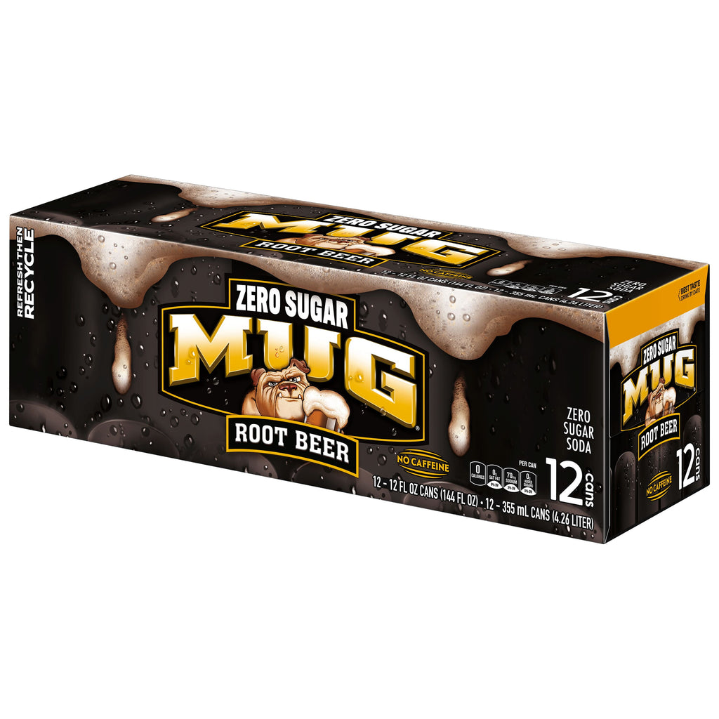 Mug Zero Sugar Root Beer Soda Pop Cans 12 Fl Oz 12 Pack