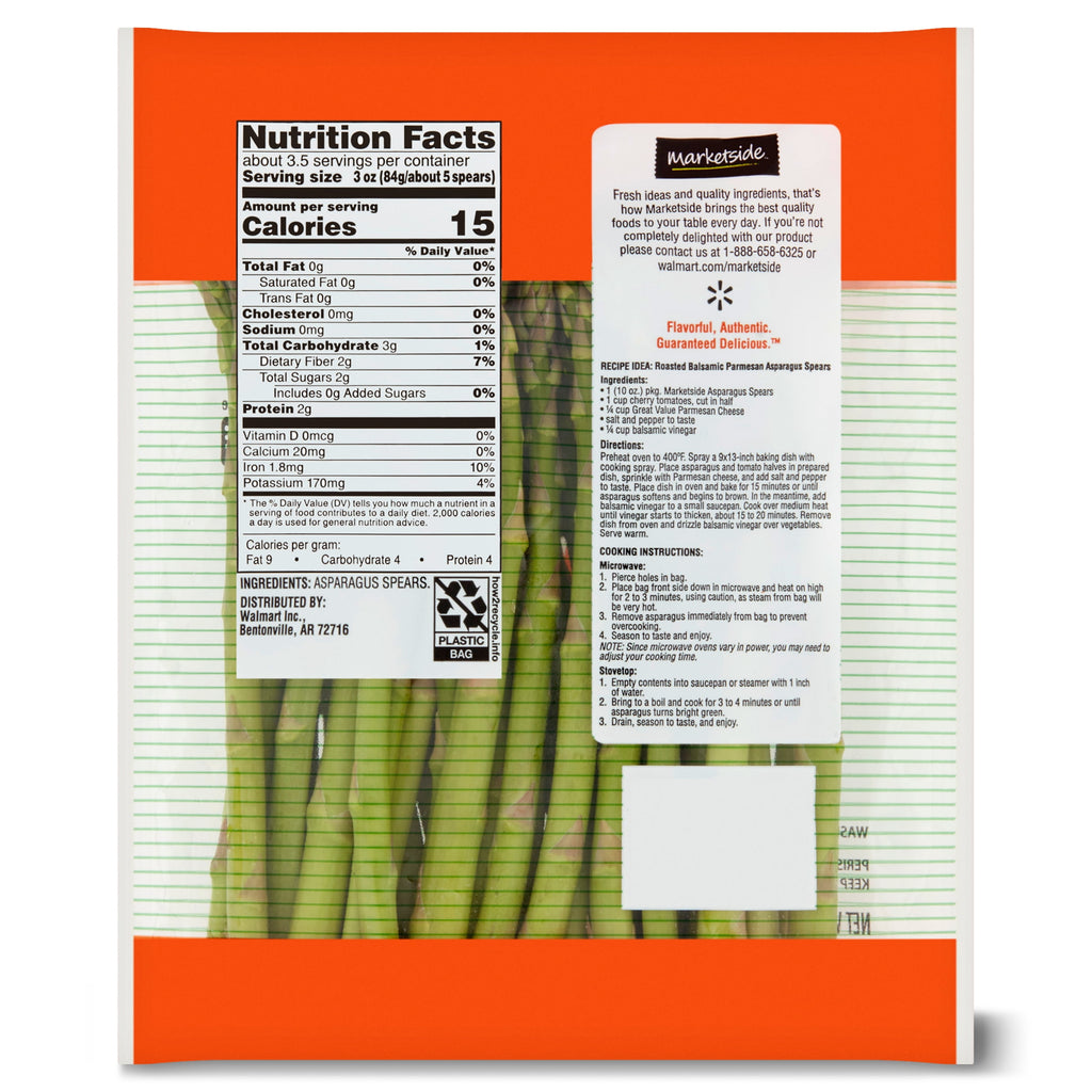Fresh Marketside Asparagus Spears 10 Oz Bag
