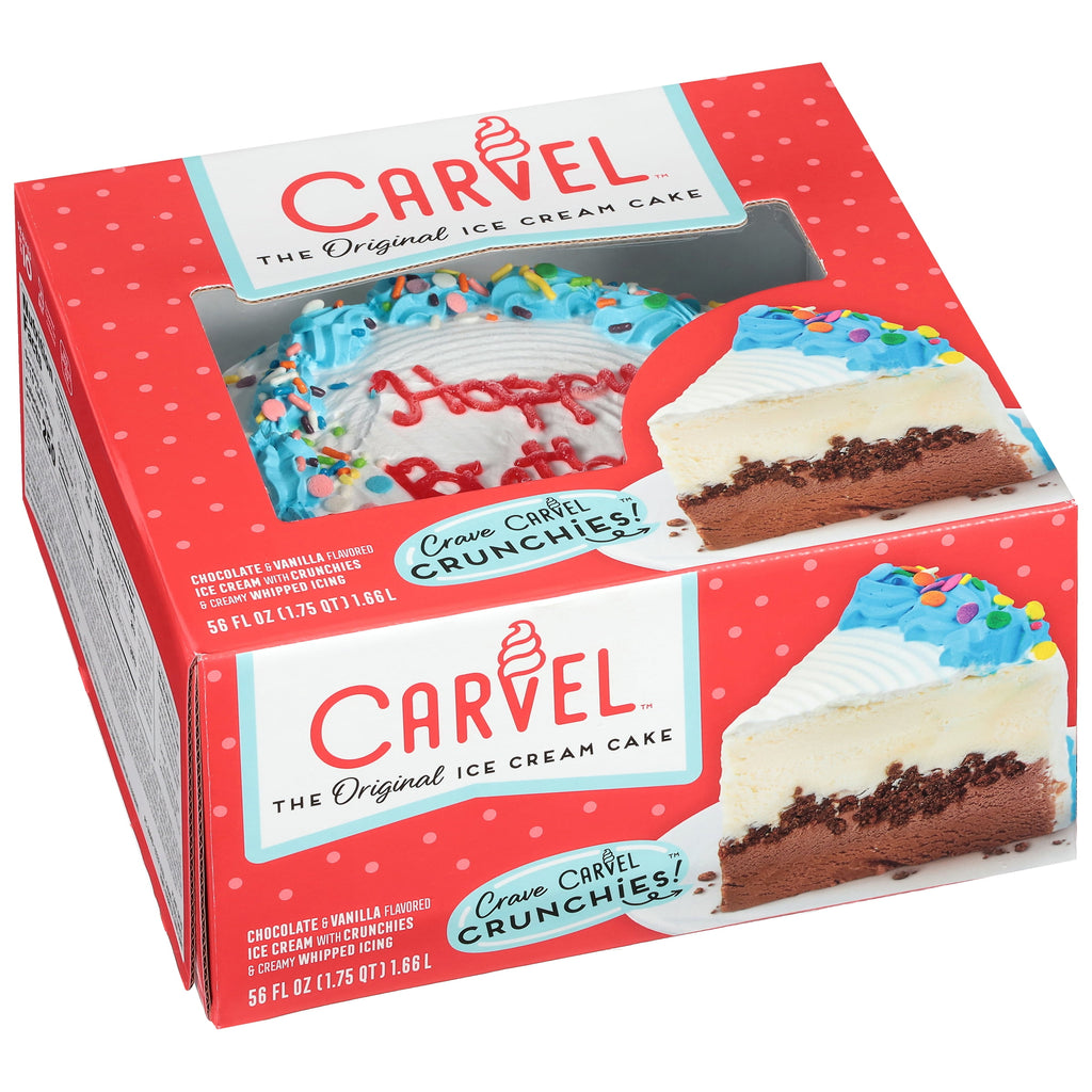 Chocolate Vanilla Ice Cream Cake With Crunchies Round 56 Fl Oz Carvel