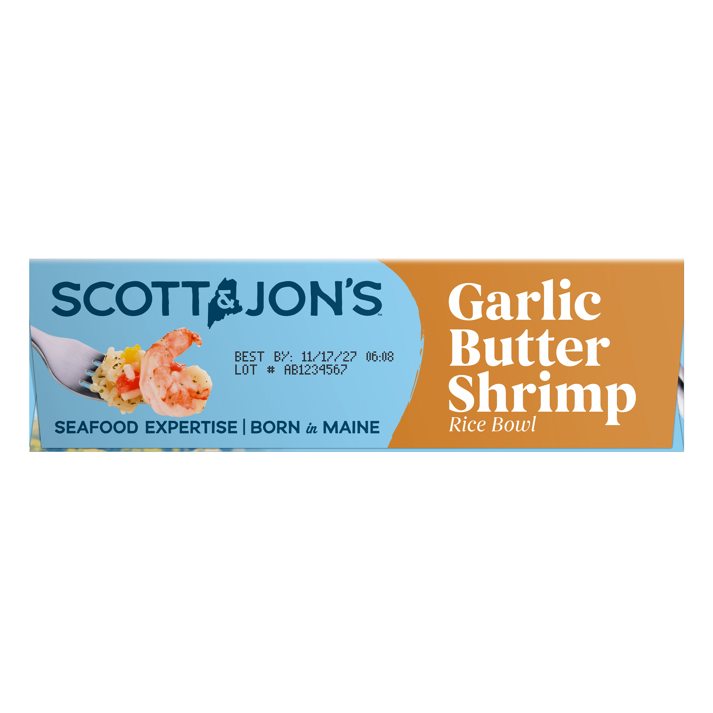 Scott & Jon's Garlic Butter Shrimp Rice Bowl Frozen Meal 9.6 Oz