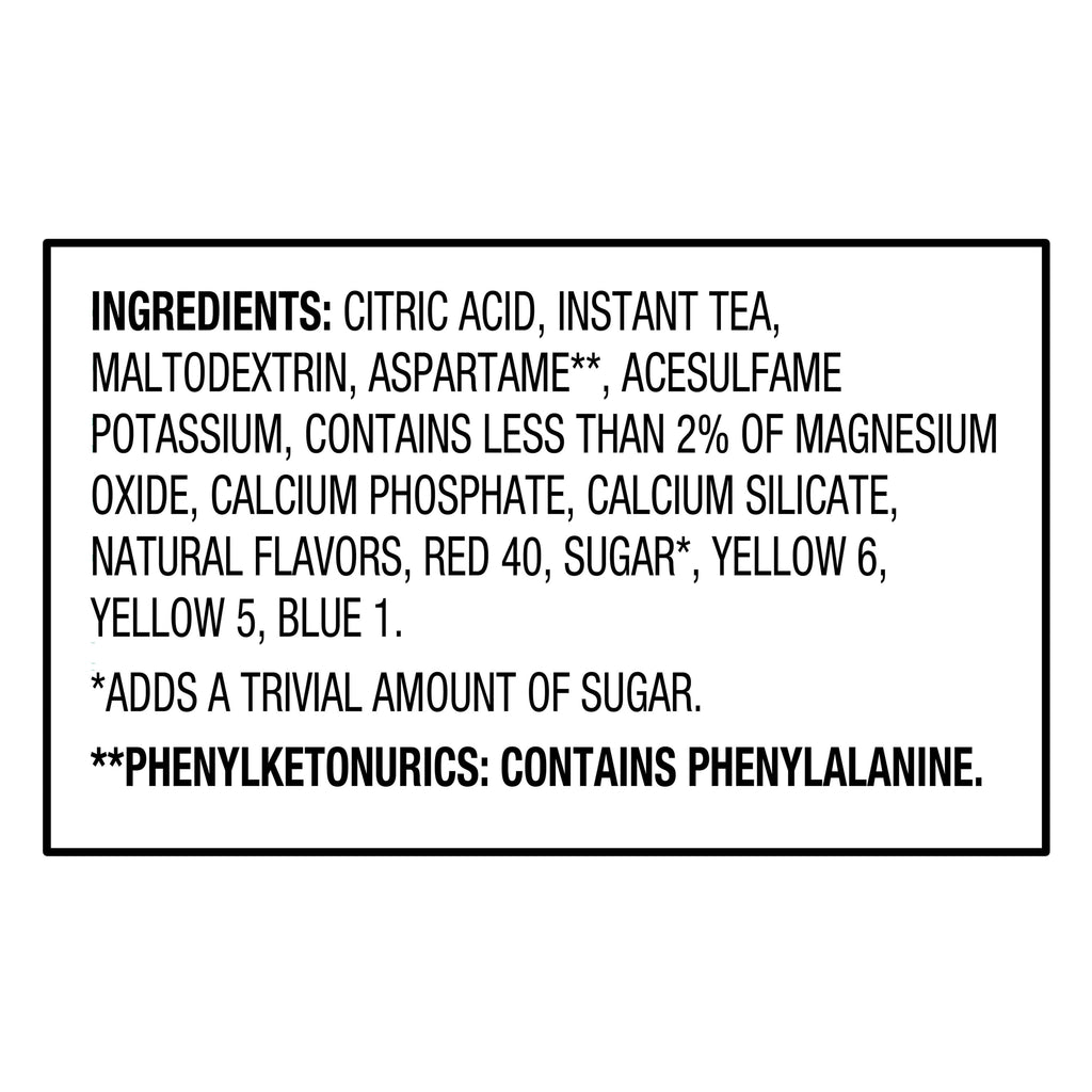 Great Value Sugar-Free Iced Tea with Lemon Naturally Caffeinated Instant Drink Mix 0.23 oz 6 Count
