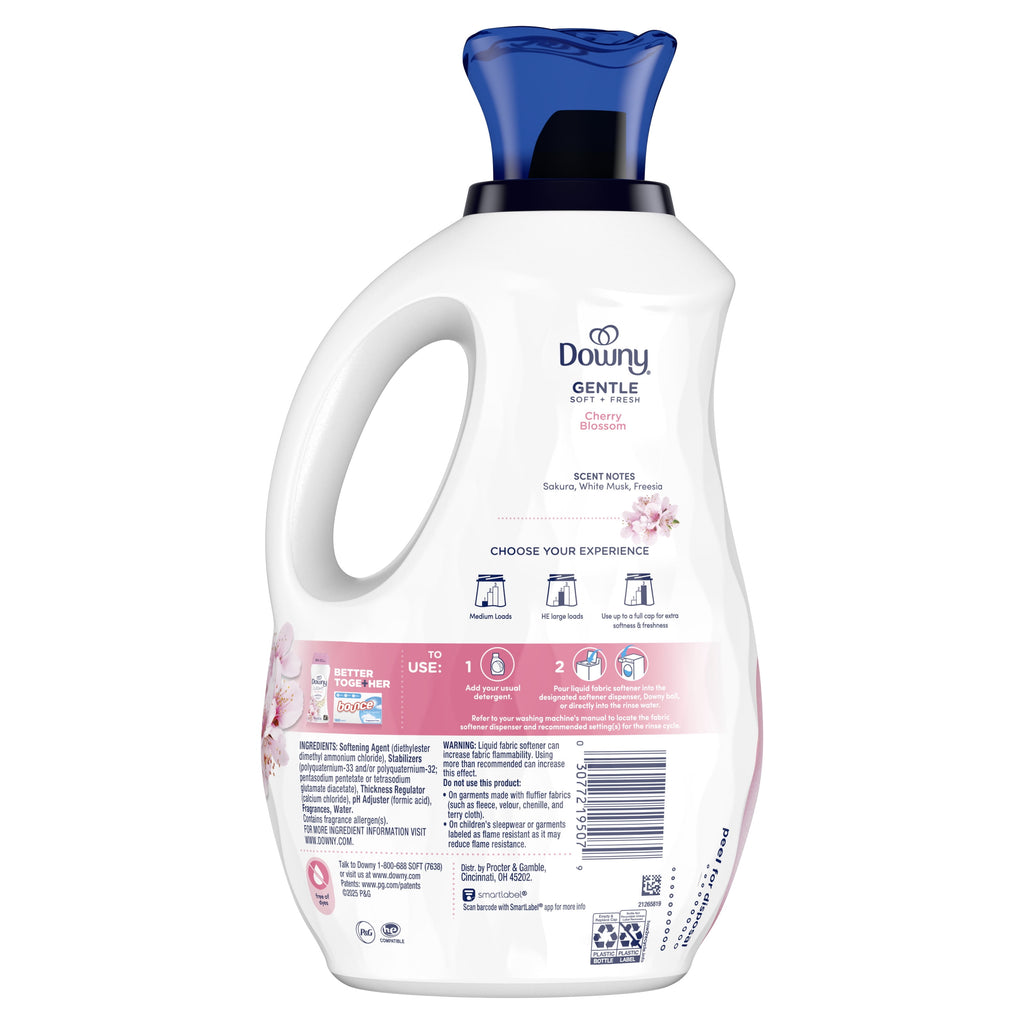 Downy Gentle Soft + Fresh Liquid Fabric Softener Cherry Blossom Scent 44 fl oz 66 Loads