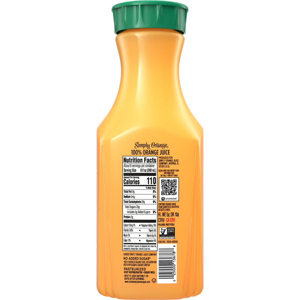 Simply Orange Pulp-Free Orange Juice 46 fl oz