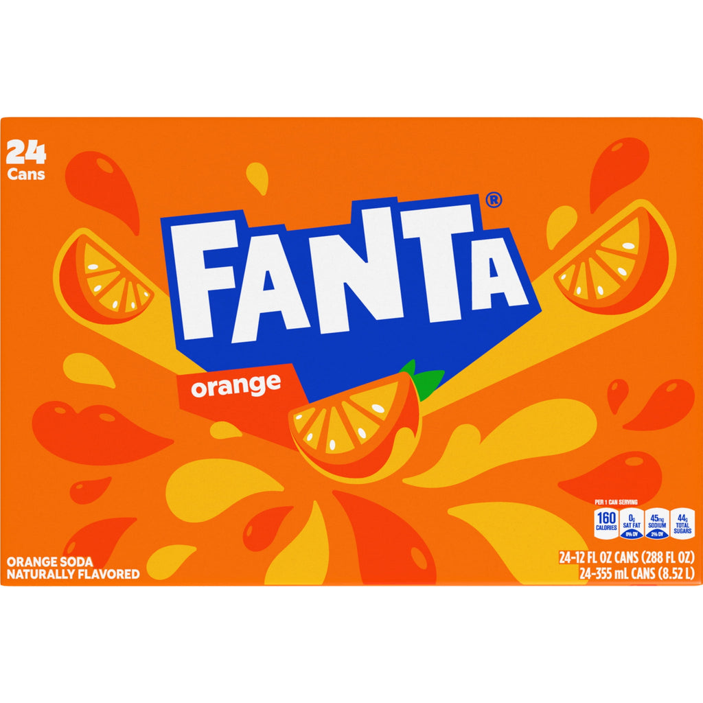 Fanta Orange Soda Pop Cans 12 Fl Oz 24 Pack