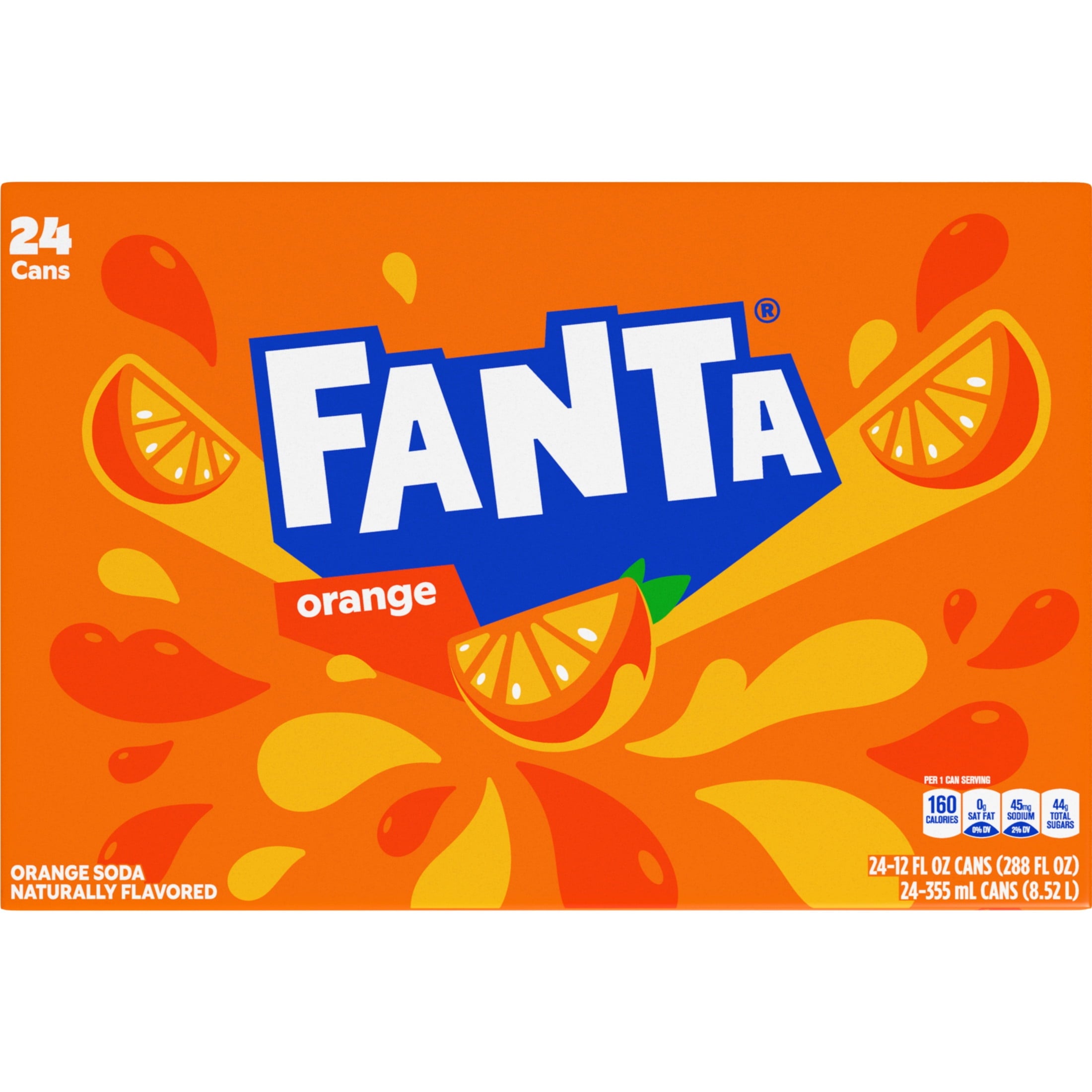 Fanta Orange Soda Pop Cans 12 Fl Oz 24 Pack