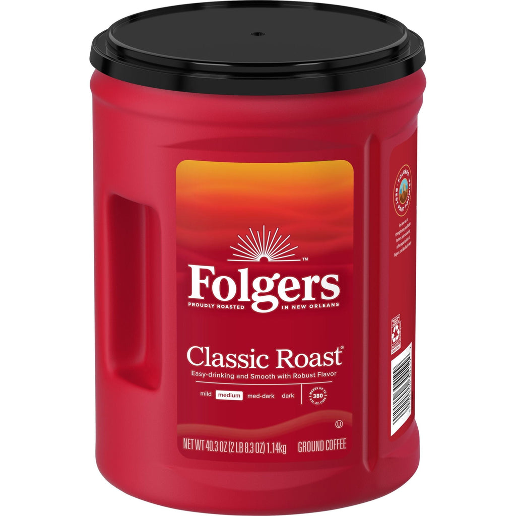 Folgers Classic Roast Medium Roast Ground Coffee 40.3 oz Canister