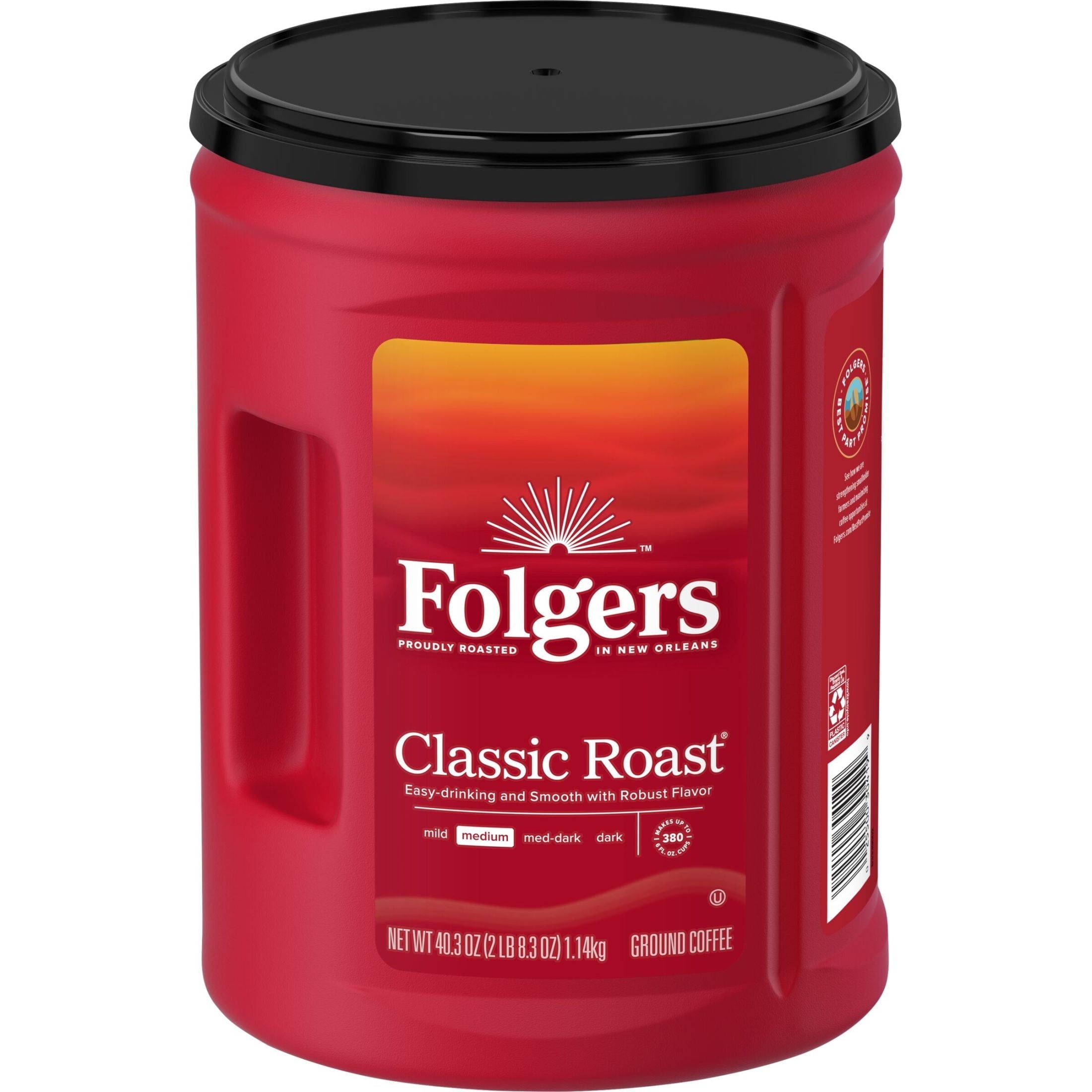 Folgers Classic Roast Medium Roast Ground Coffee 40.3 oz Canister