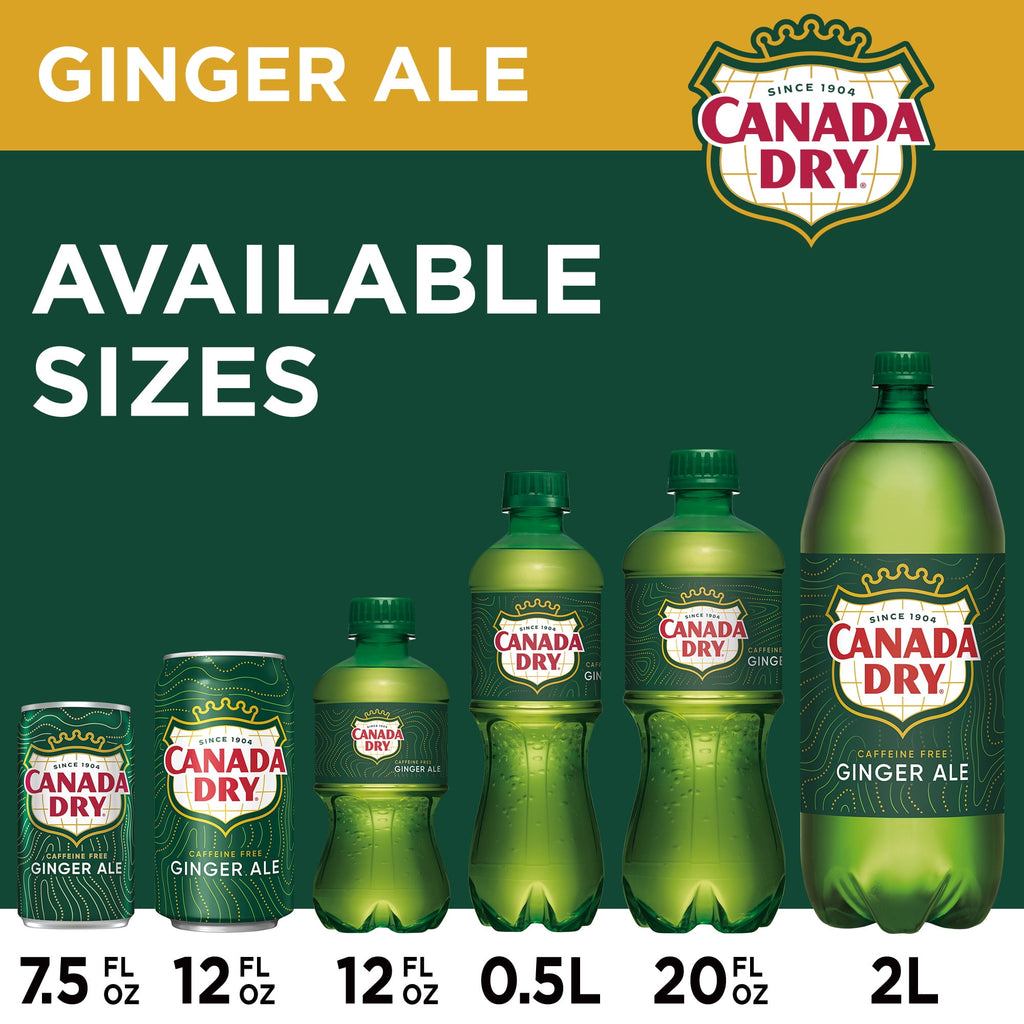 Canada Dry Caffeine Free Ginger Ale Soda Pop Cans 7.5 Fl Oz 10 Pack