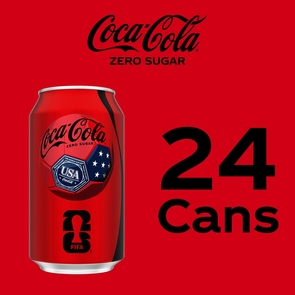 Zero Sugar Soda Pop Cans 12 Fl Oz 24 Pack Coca-Cola