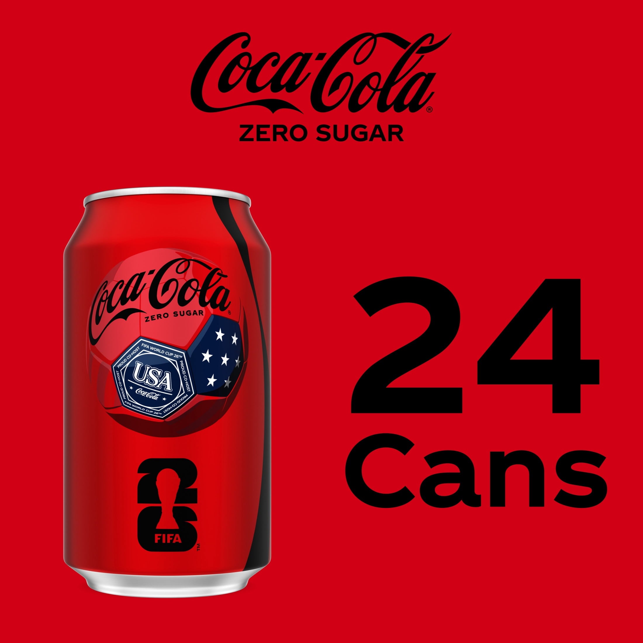 Zero Sugar Soda Pop Cans 12 Fl Oz 24 Pack Coca-Cola
