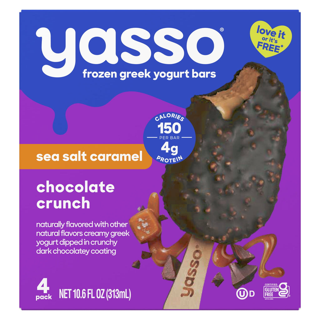 Yasso Sea Salt Caramel Chocolate Crunch Frozen Greek Yogurt Bars 4 Count 14 Fl Oz