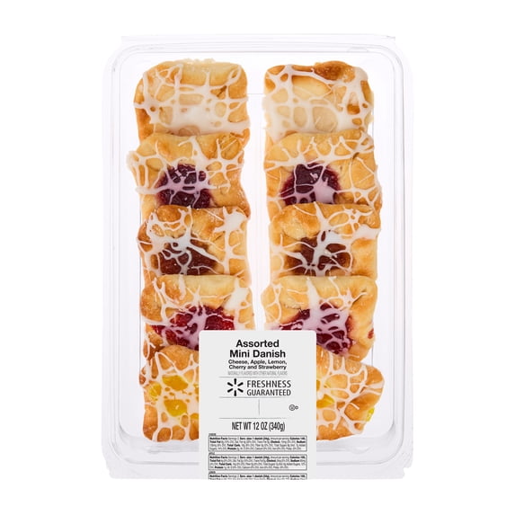Assorted Mini Danish Pastries 12 Oz 10 Count Freshness Guaranteed