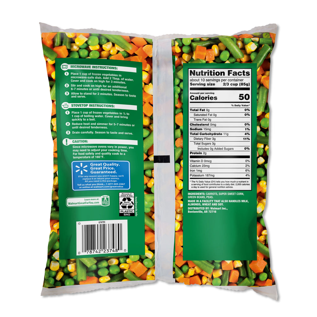 Great Value Mixed Vegetables Frozen 32 Oz