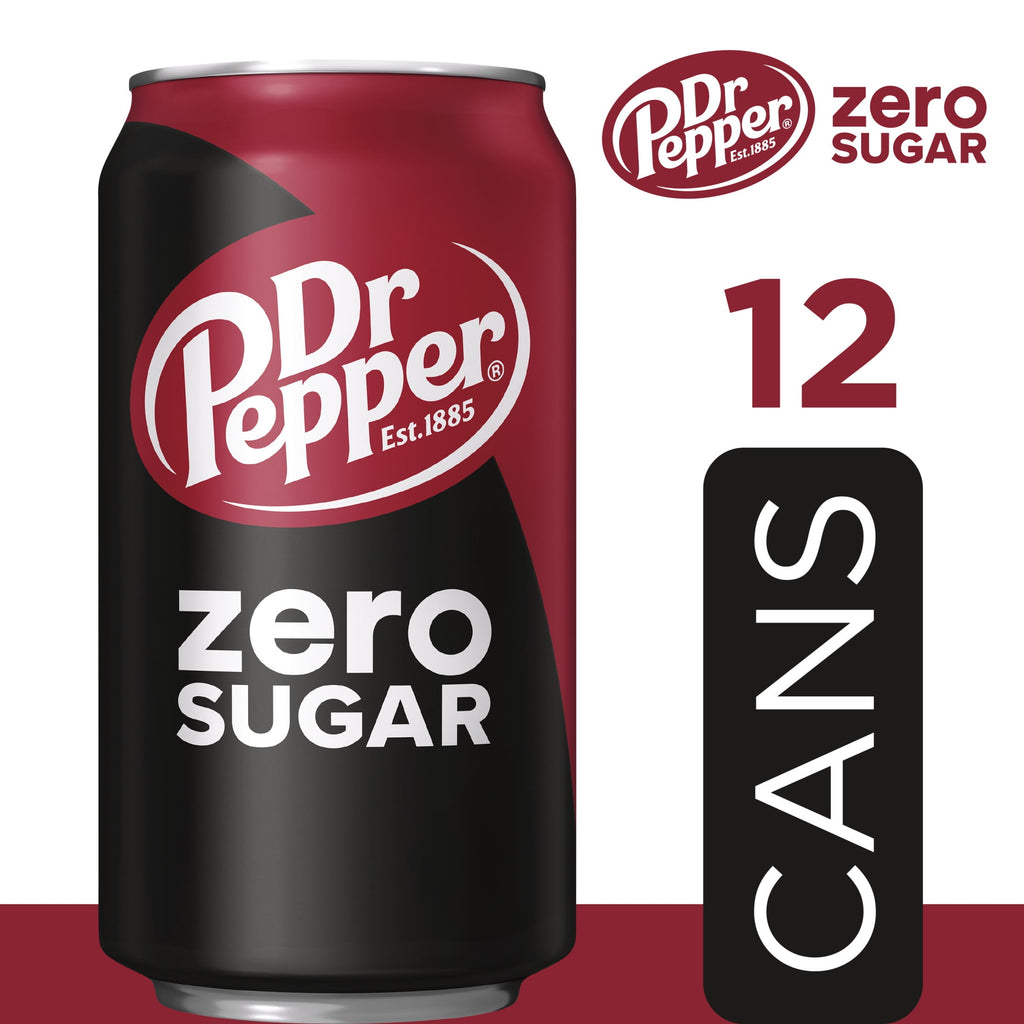 Zero Sugar Soda Pop Cans 12 Fl Oz 12 Pack Dr Pepper