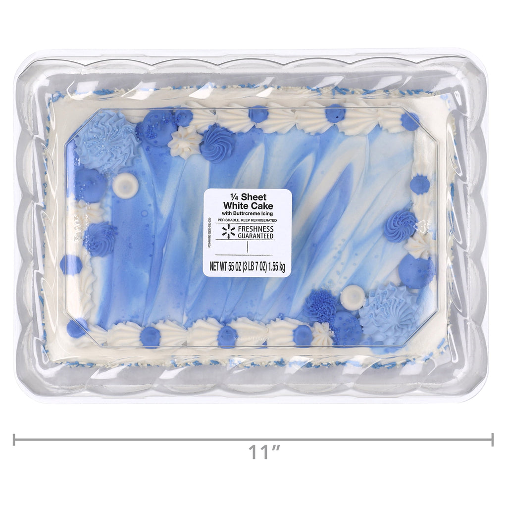 1/4 Sheet White Cake 55 Oz 4 Servings Freshness Guaranteed