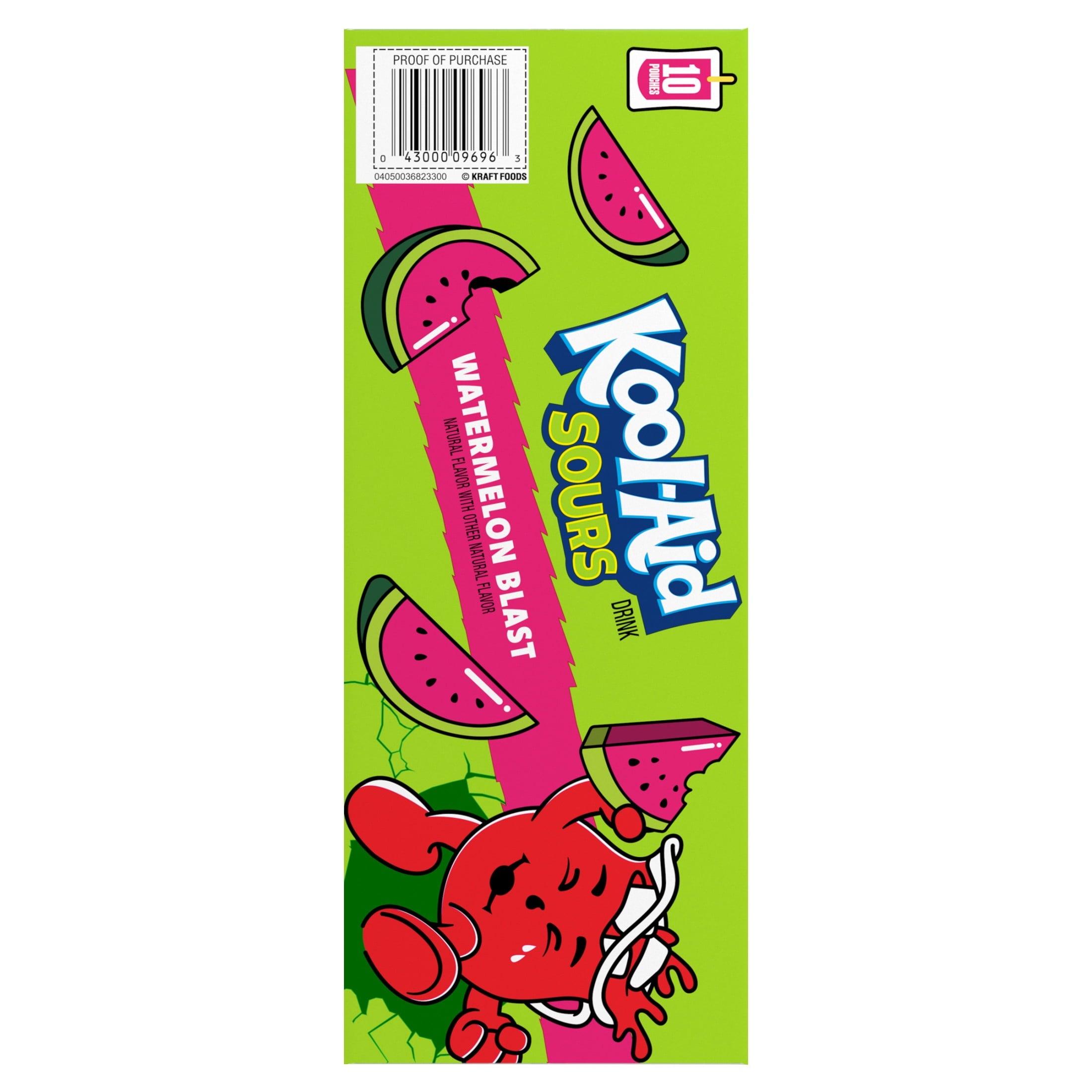 Kool-Aid Sours Watermelon Blast Natural Flavor Drink 6 fl oz 10 Pouches