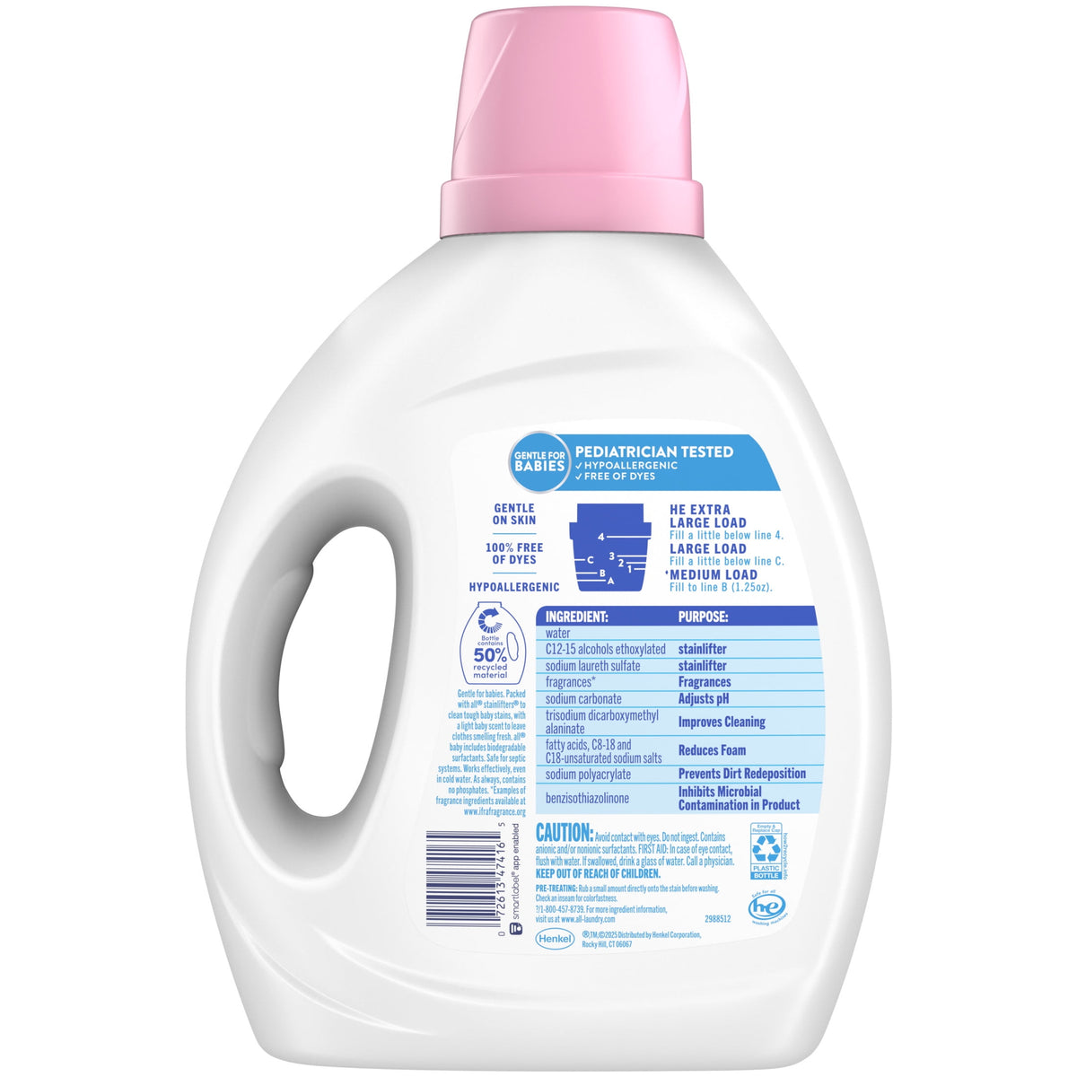 all Baby Liquid Laundry Detergent Hypoallergenic Gentle on Sensitive Skin 73 oz 58 Loads