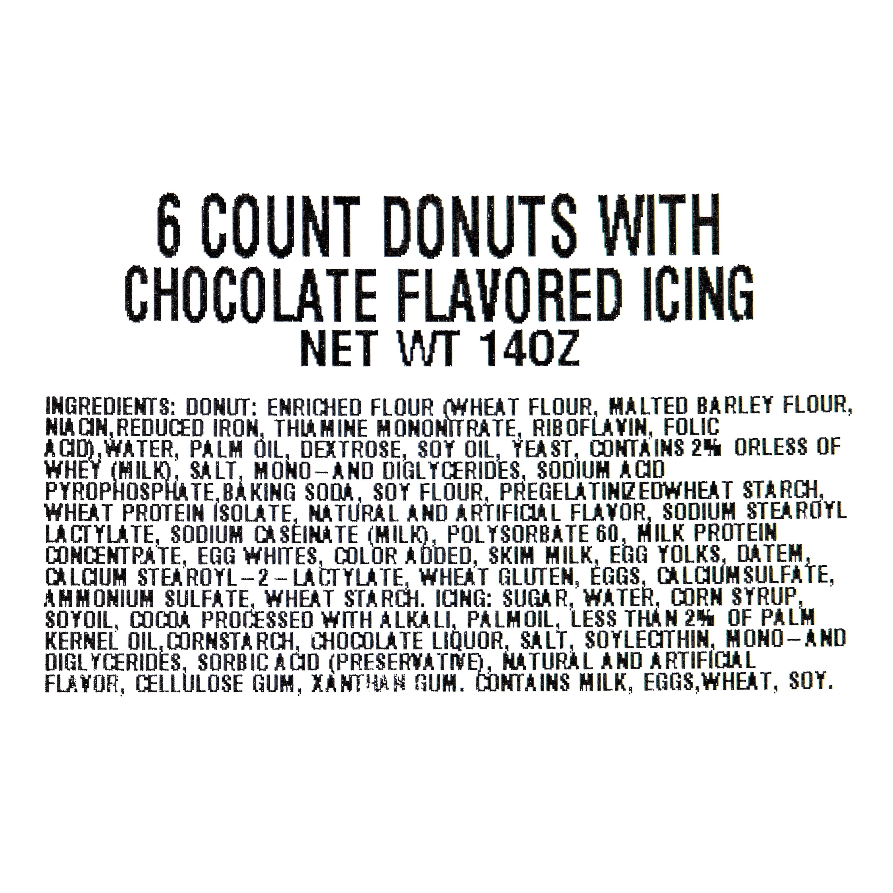 Chocolate Iced Donuts 14 Oz 6 Count Freshness Guaranteed