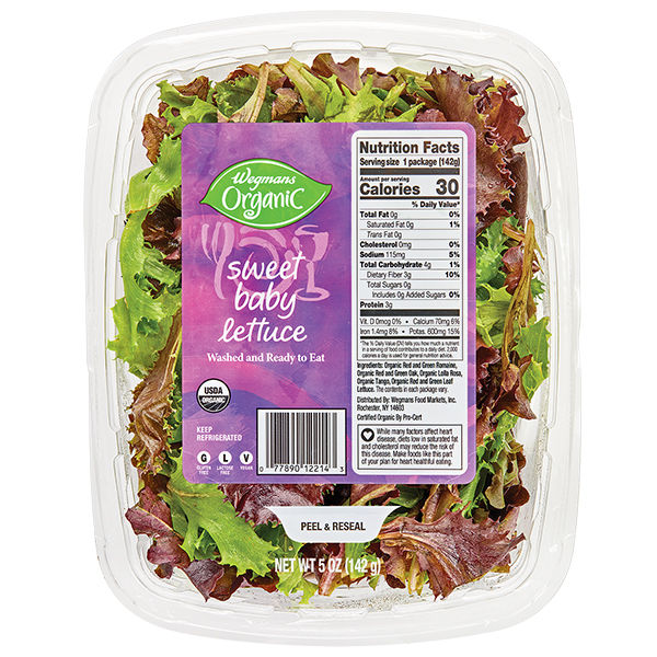 Wegmans Organic Sweet Baby Lettuce 5 oz