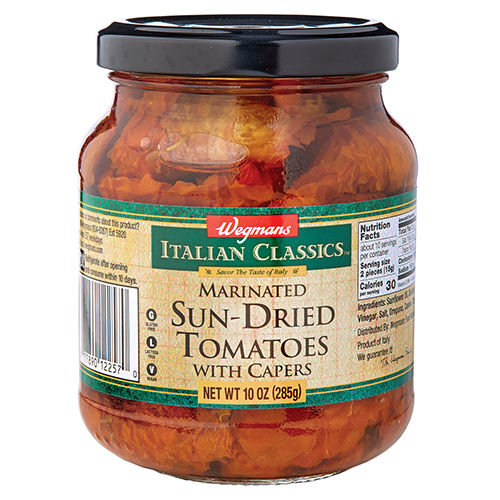 Wegmans Italian Classics Marinated Sun-Dried Tomatoes with Capers 10 Oz