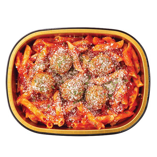 Wegmans Gold Pan Brown Rice Penne & Meatballs Cooked