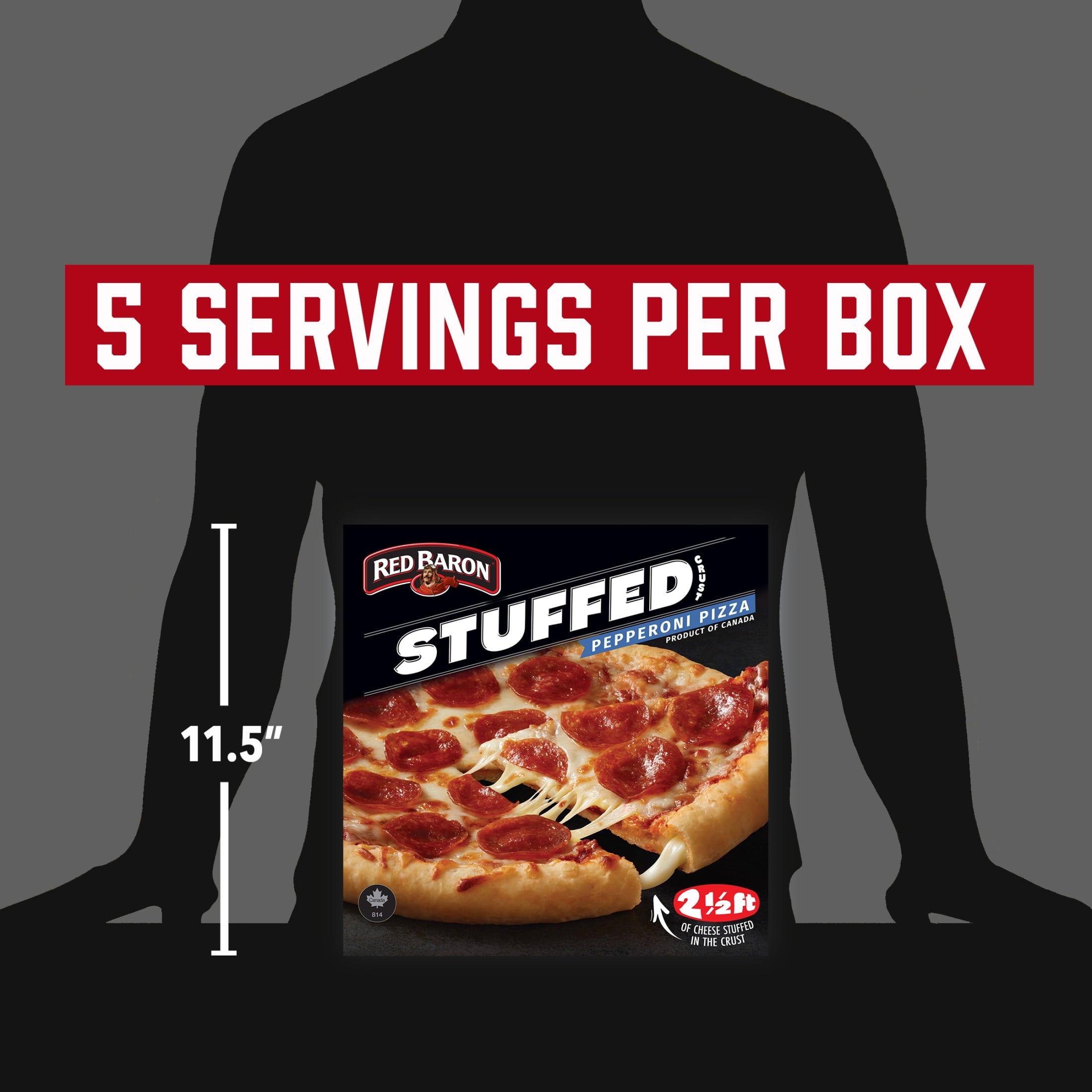 Red Baron Pepperoni Stuffed Crust Frozen Pizza 22.75 Oz