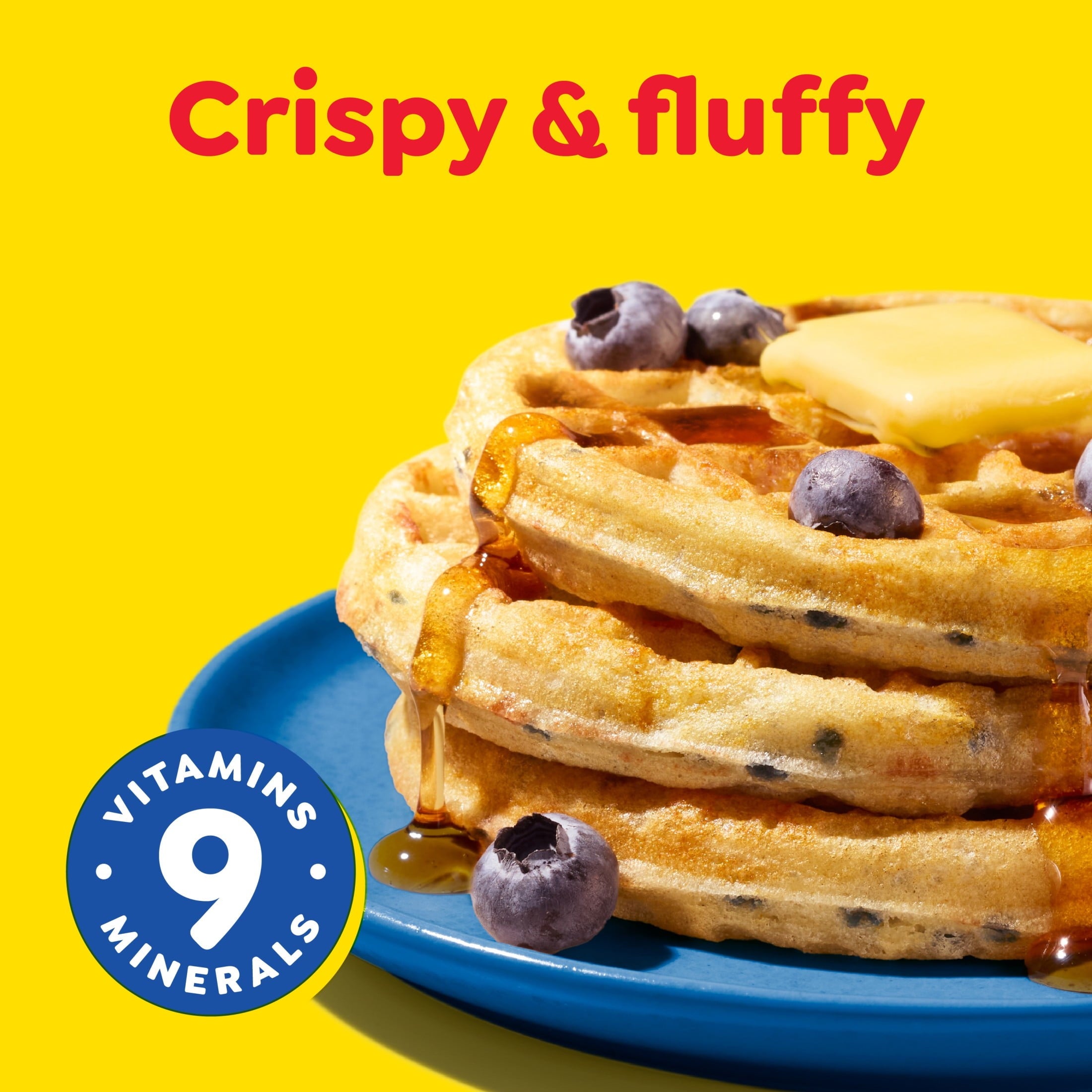 Eggo Blueberry Waffles Frozen Breakfast 12.3 Oz 10 Count