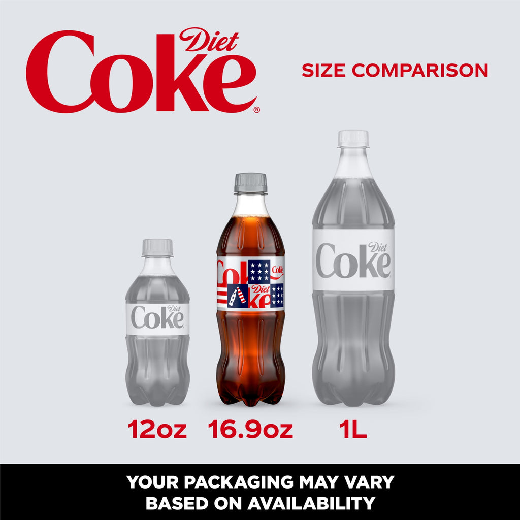 Soda Pop Bottles 16.9 Fl Oz 6 Pack Diet Coke