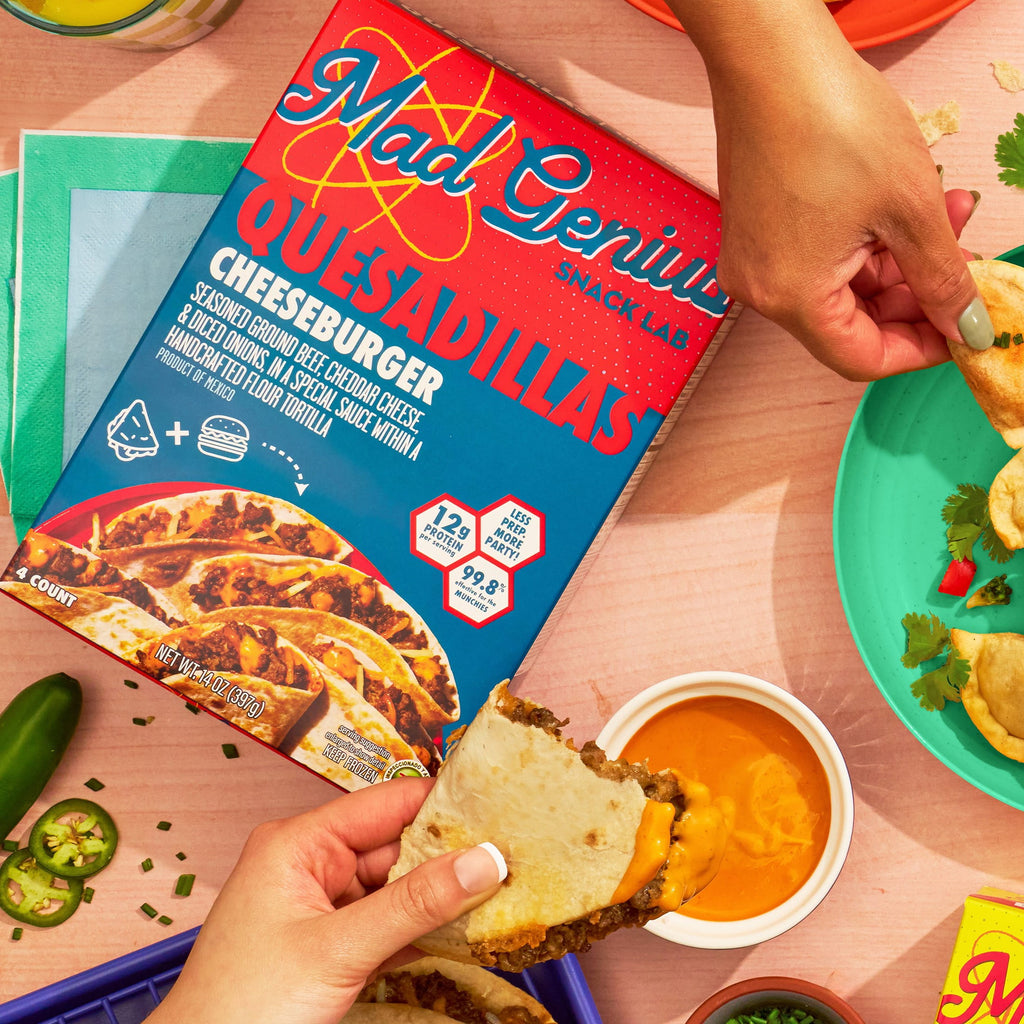 Mad Genius Cheeseburger Quesadillas Frozen 14 Oz 4 Count