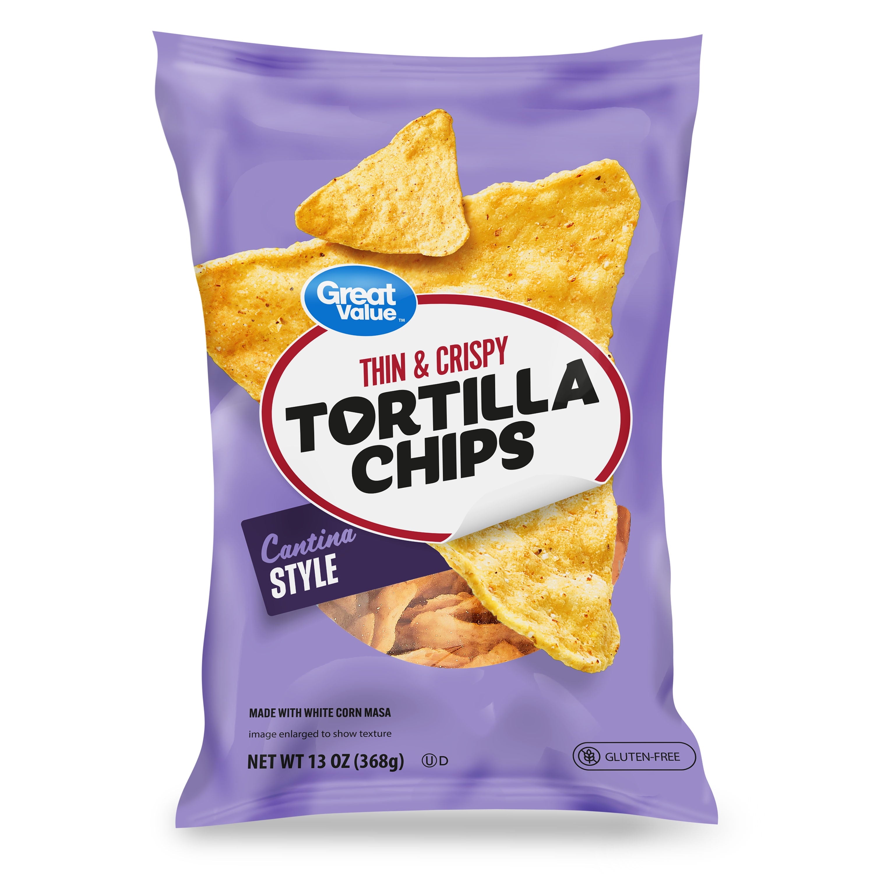 Thin And Crispy Cantina Style Tortilla Chips 13 Oz Great Value