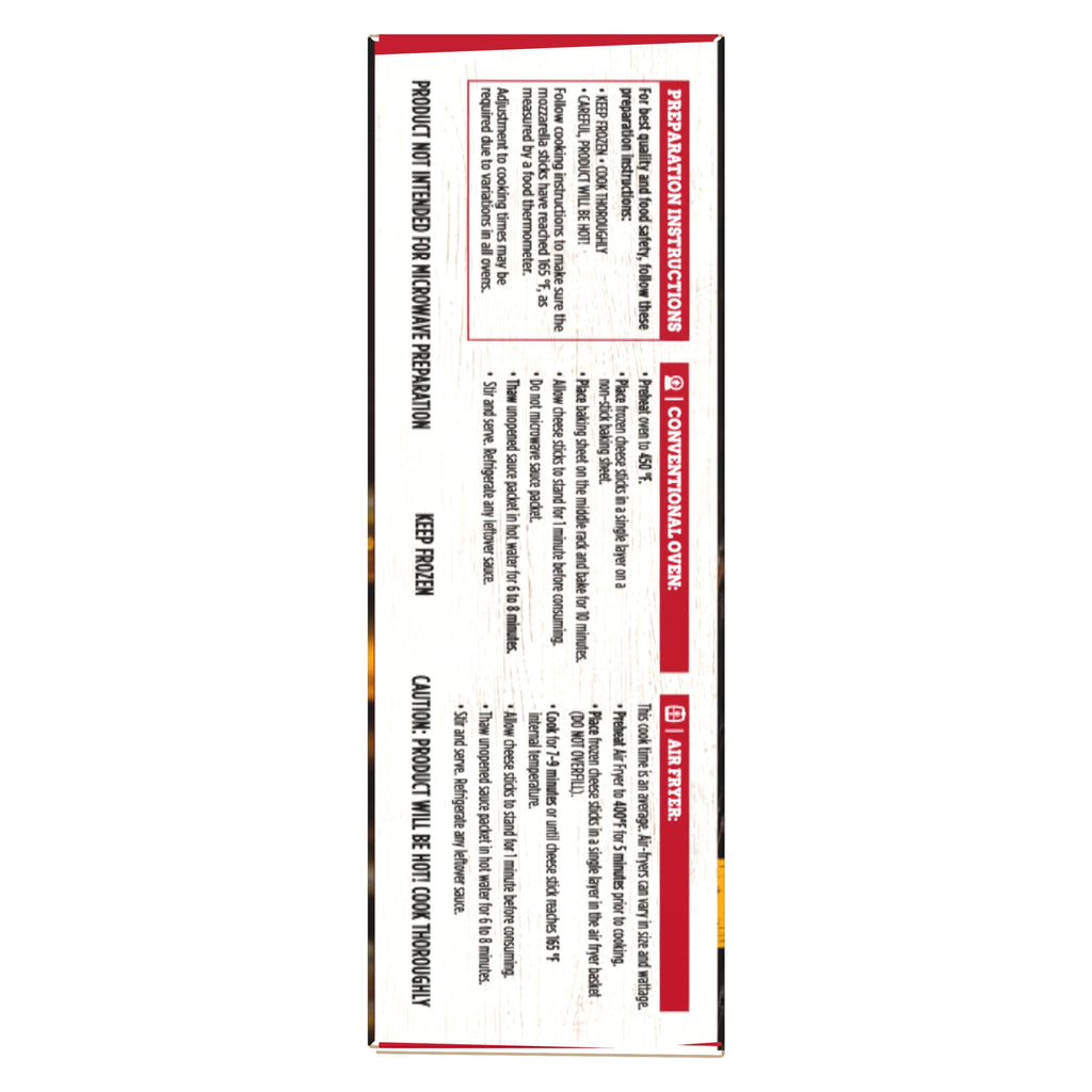 TGI Fridays Mozzarella Sticks Value Size Frozen Snacks with Marinara Sauce 30 Oz