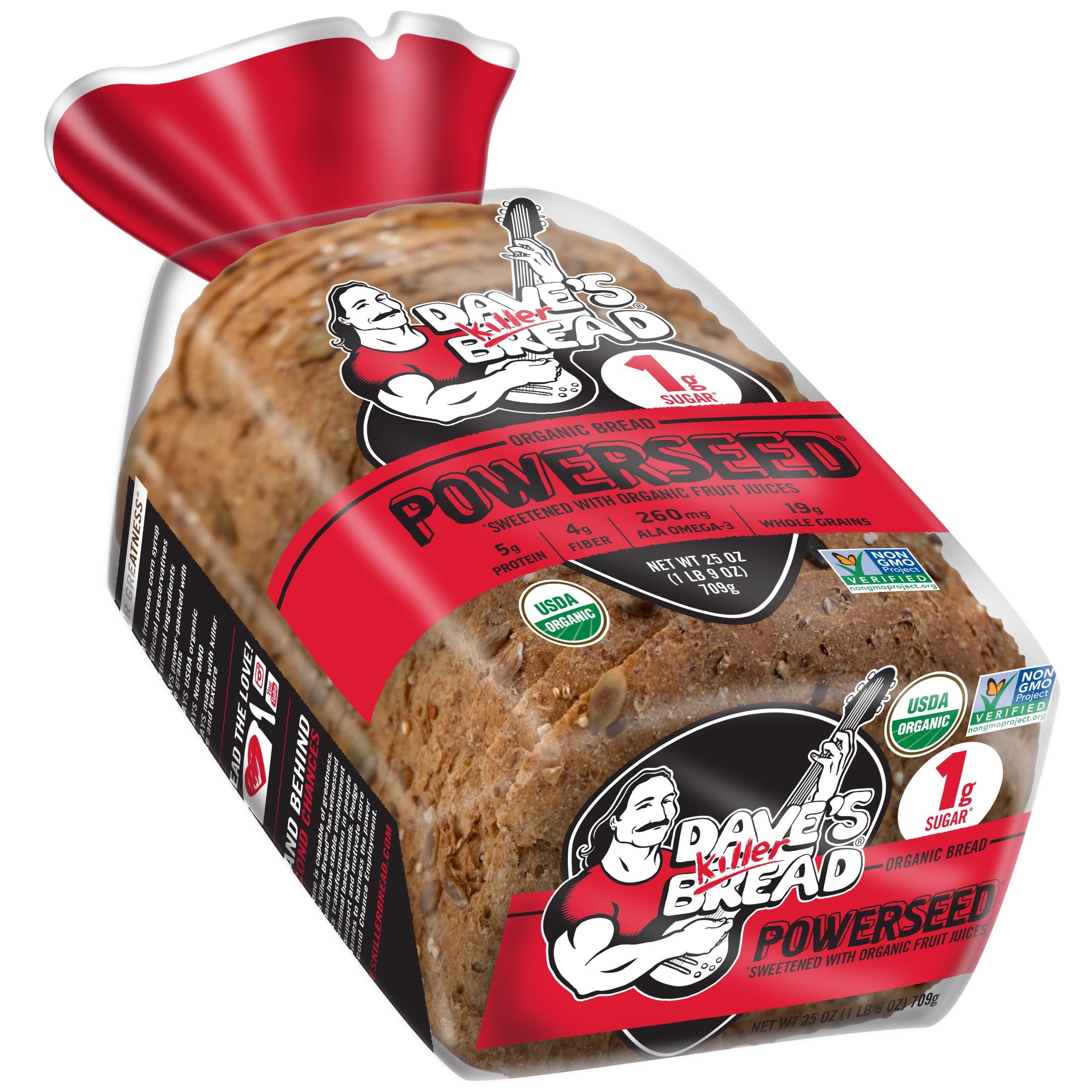 Powerseed Seeded Organic Whole Grain Bread 25 Oz 1 Count Dave's Killer Bread