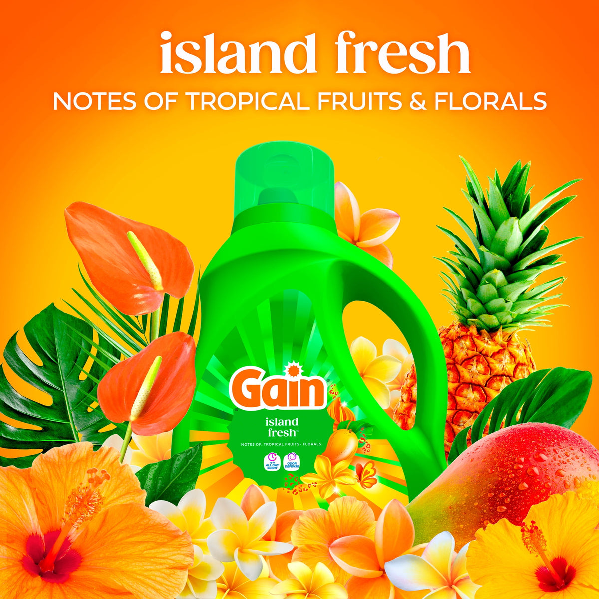 Gain Liquid Laundry Detergent Island Fresh Scent 81 fl oz 61 Loads