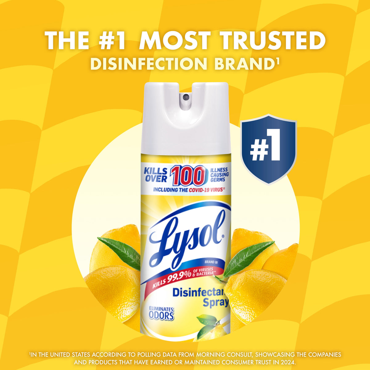 Lysol Disinfectant Spray Lemon Breeze Scent 19 oz